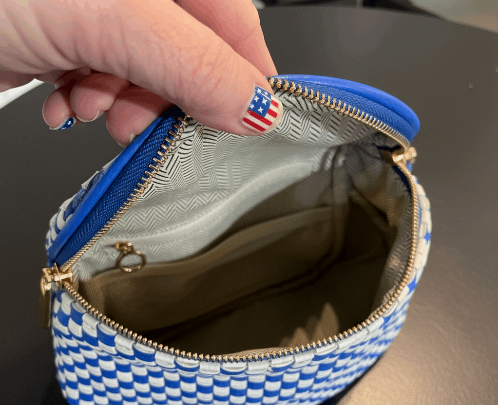Royal Blue Checker Purse