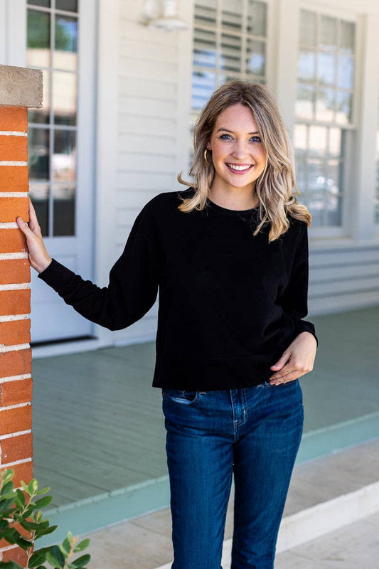 Black Crop Sweatshirt