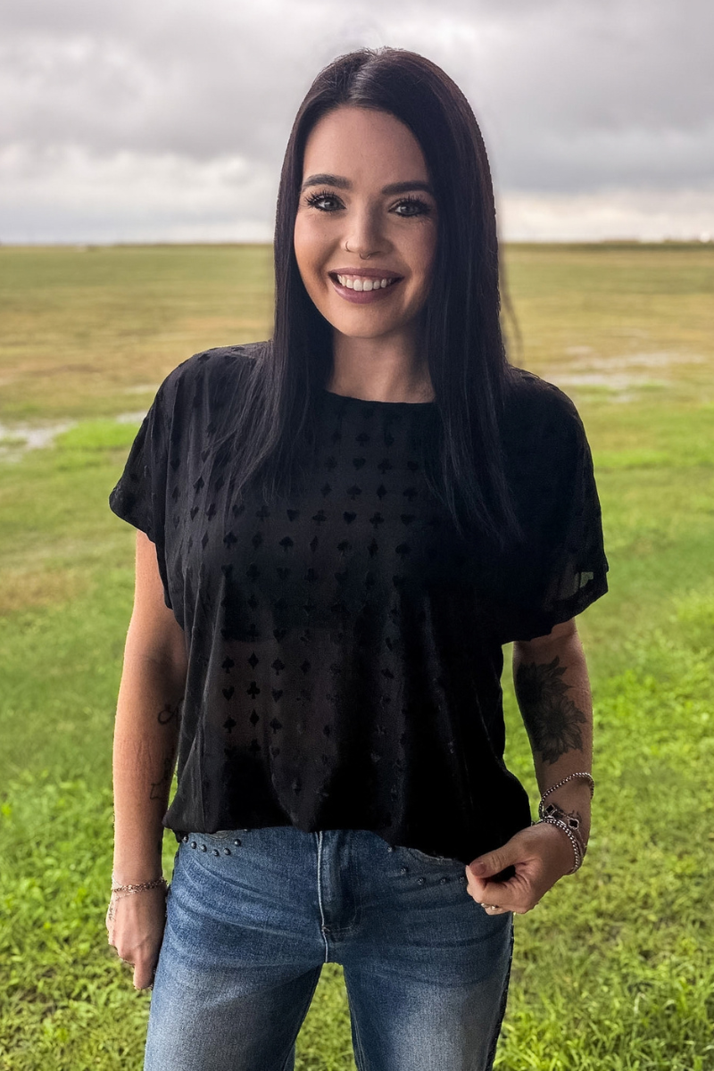 Blackjack Mesh Top