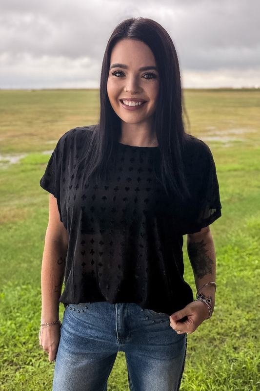 Blackjack Mesh Top