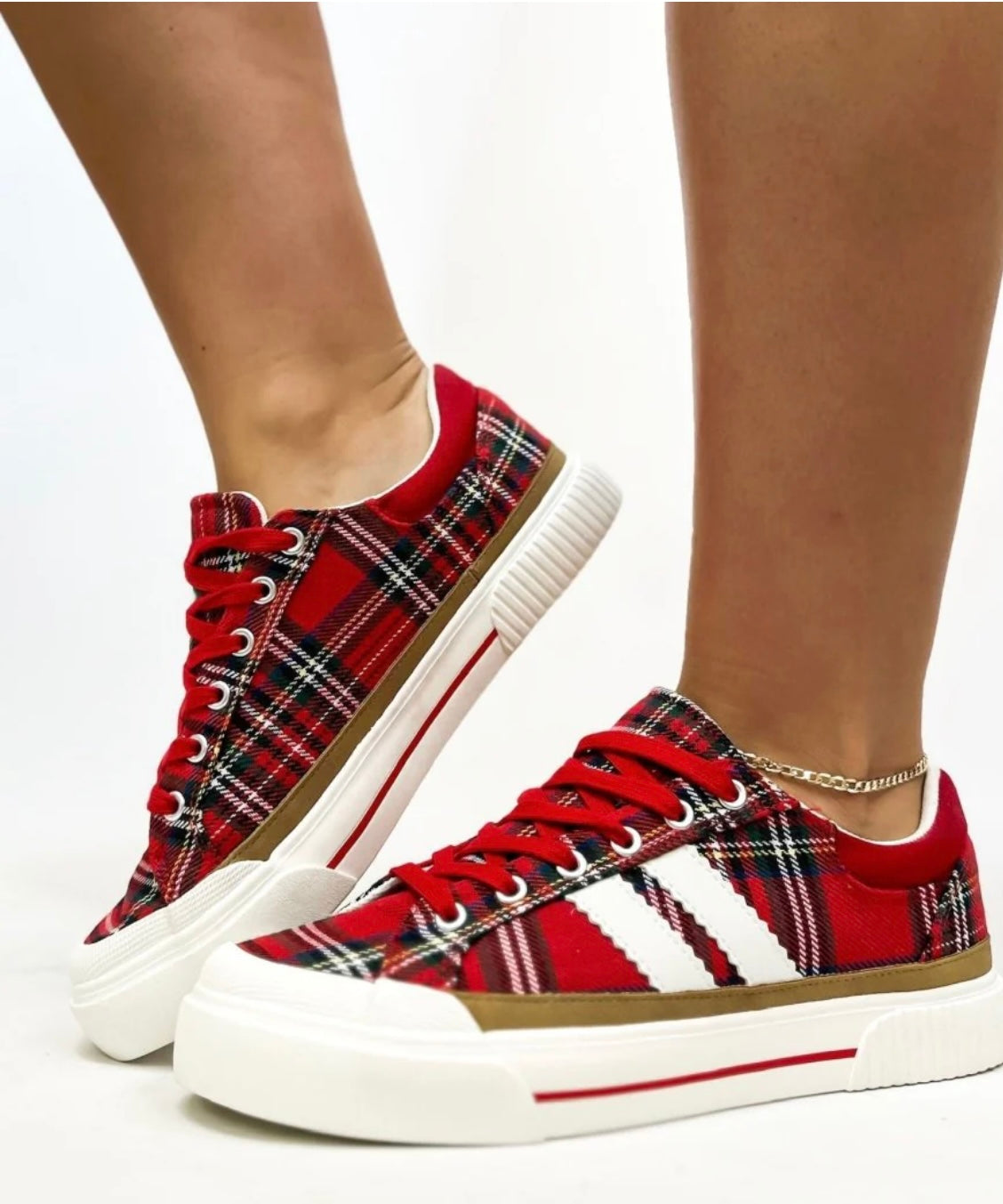 Corky's Red Plaid Sneaker
