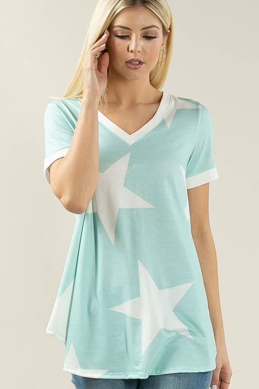 Star Print Top