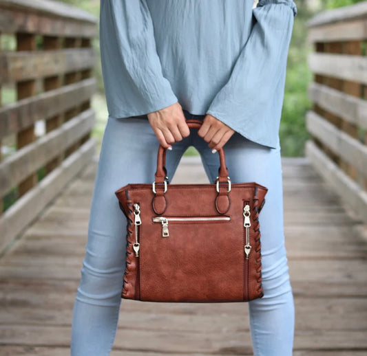 Conceal Carry Ann Satchel - Mahogany