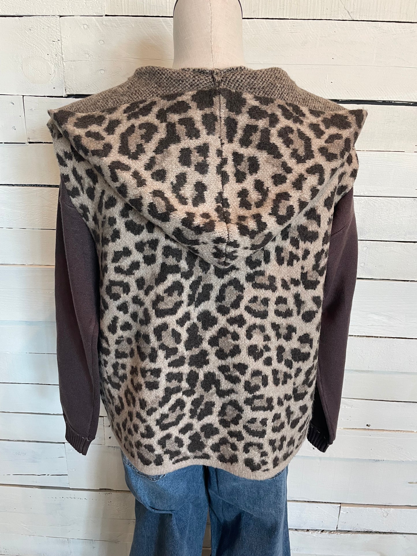 Leopard Cardigan Vest