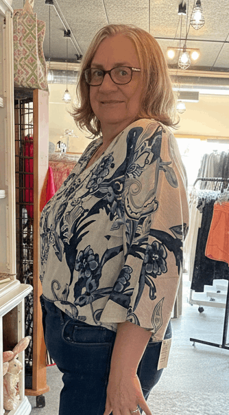 Paisley Dolman Sleeve Blouse