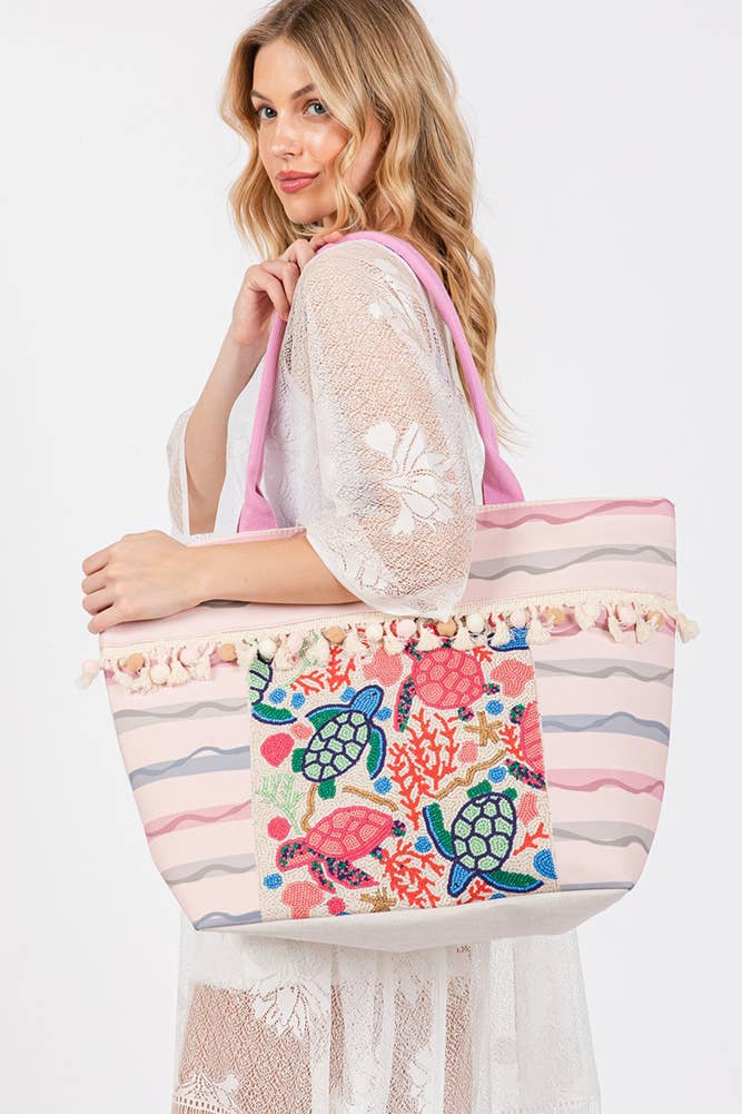 Turtle Print Tote