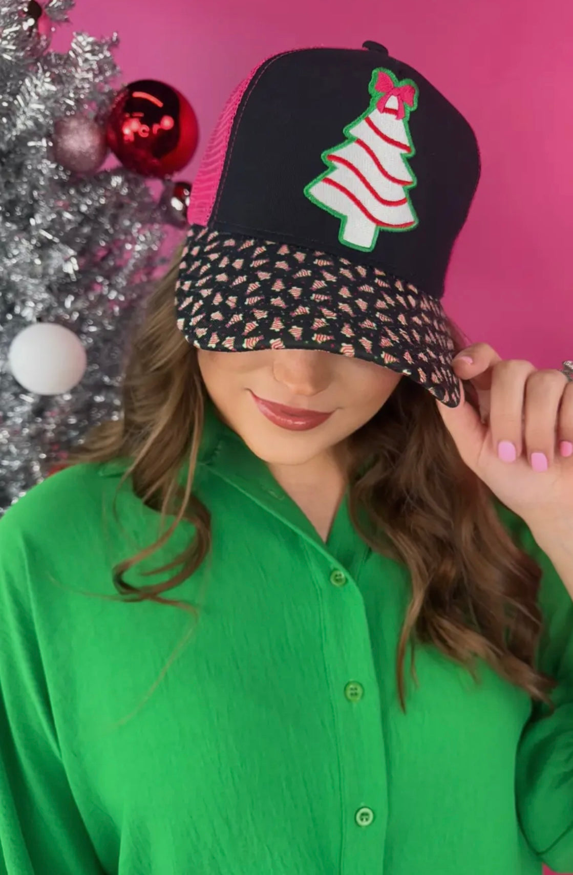 Bow Christmas Treat Trucker Hat