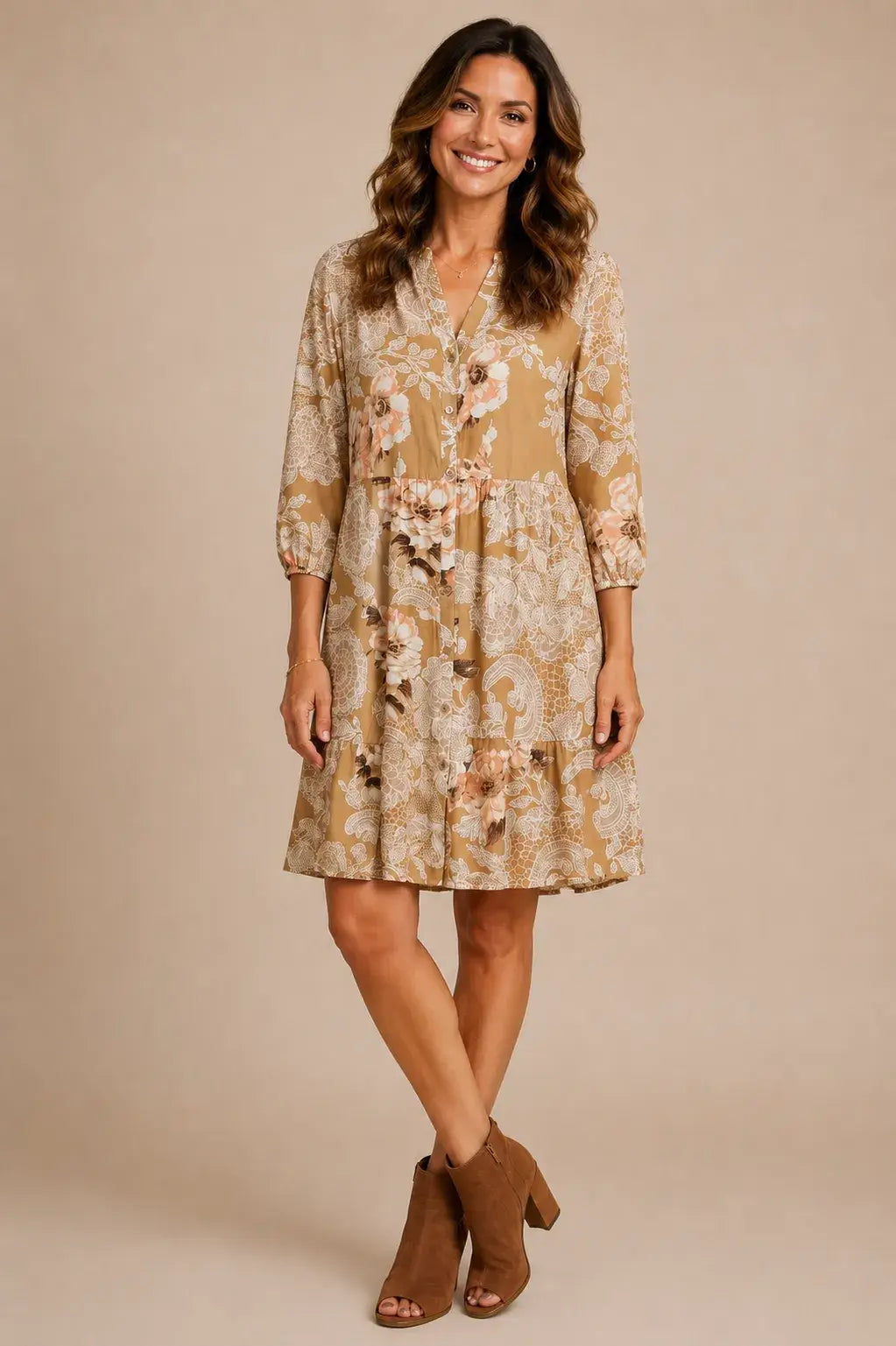 Linique Floral Midi Dress