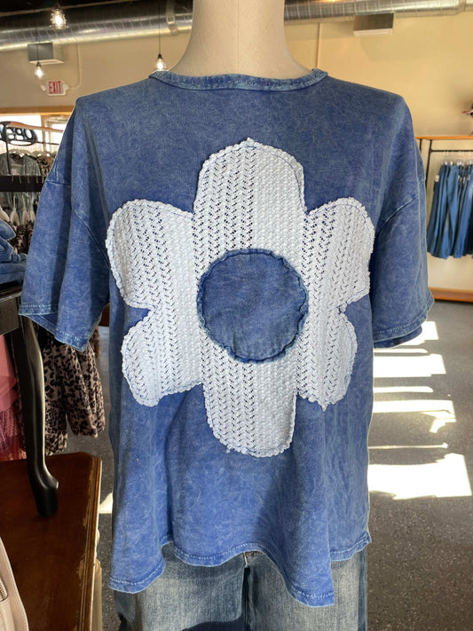 Mineral Washed Flower Shirt