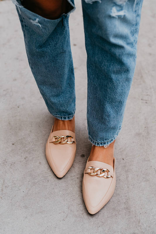 Uptown Girl Tan Mule