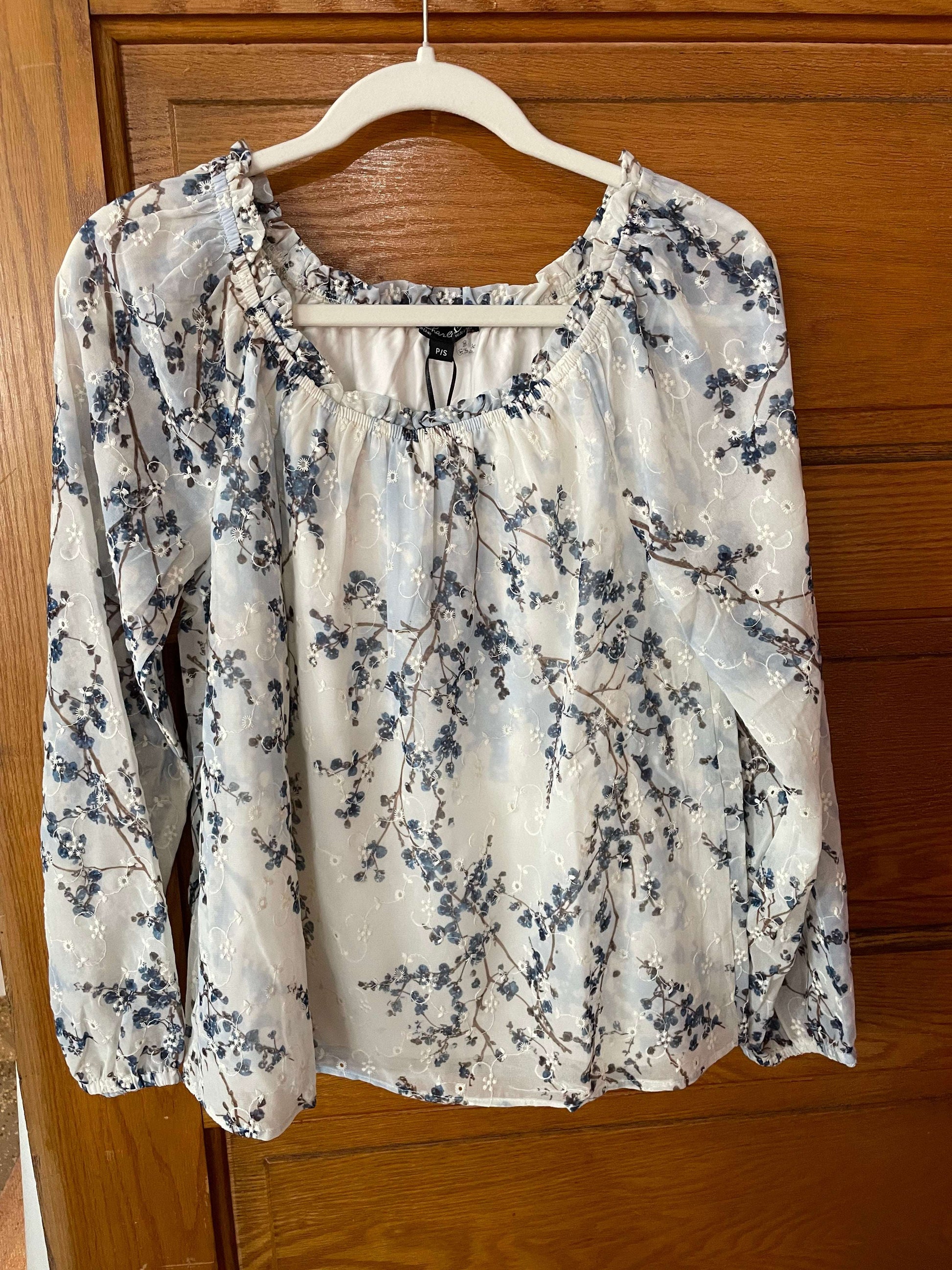 Floral Eyelet Blouse