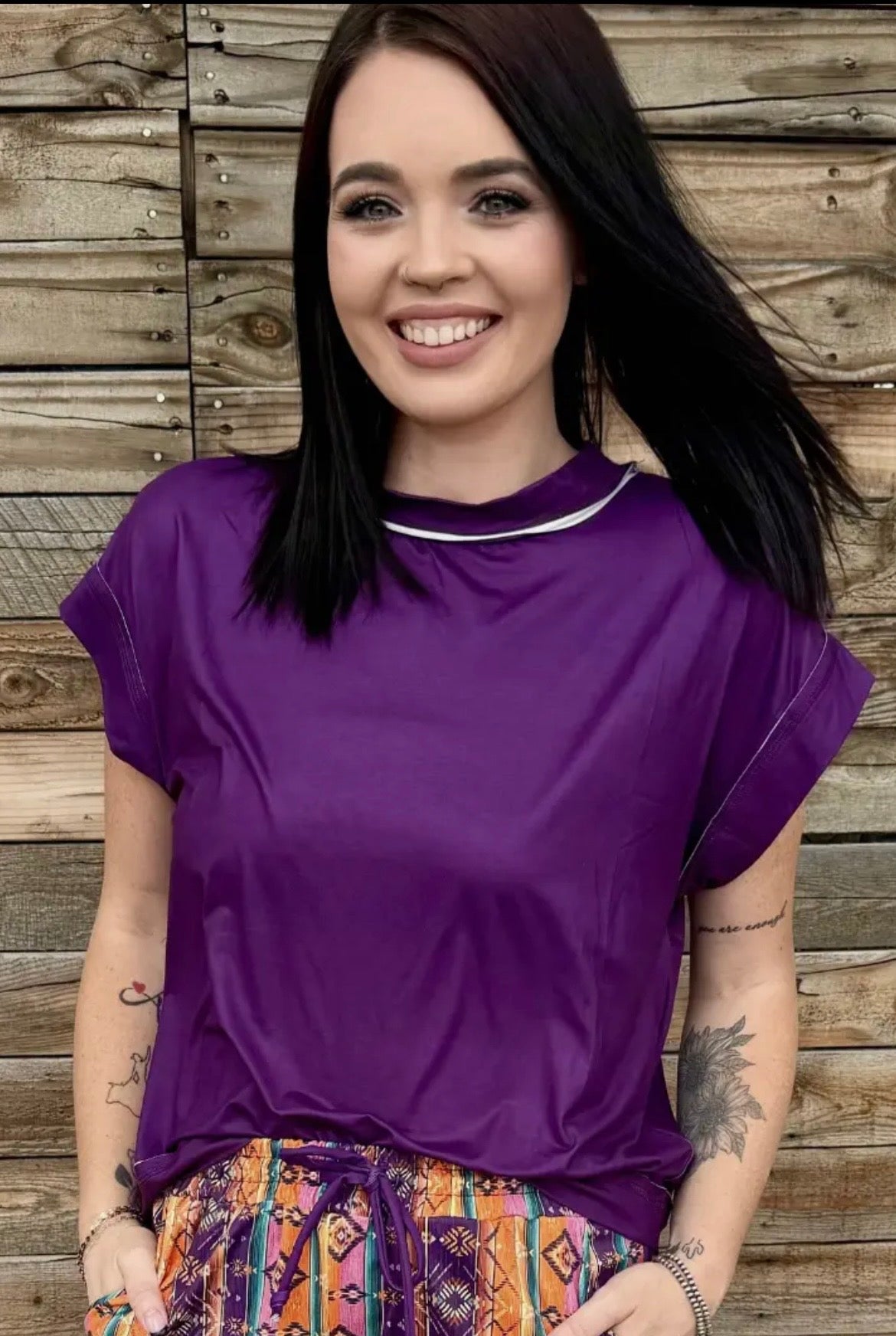 Purple Essential Stretchy Top