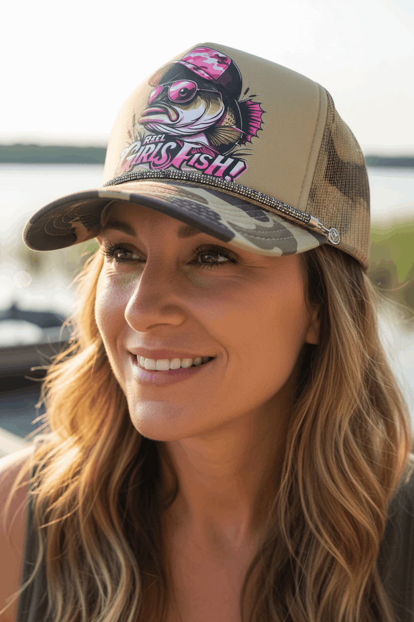 Reel Girls Fish Trucker Hat - Style Junkie Boutique