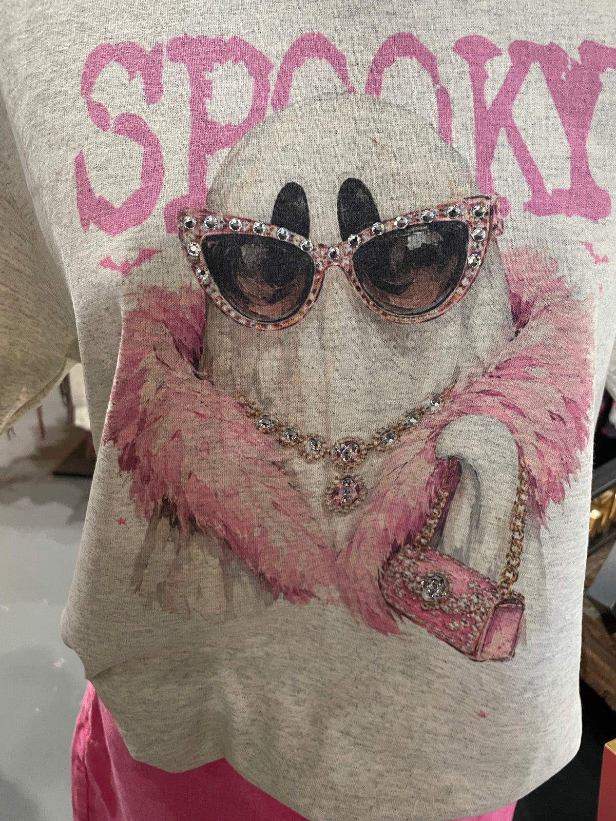 Spooky Rhinestone Boujee Ghost