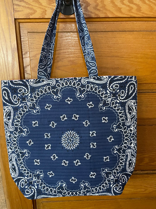 Blue Paisley Tote