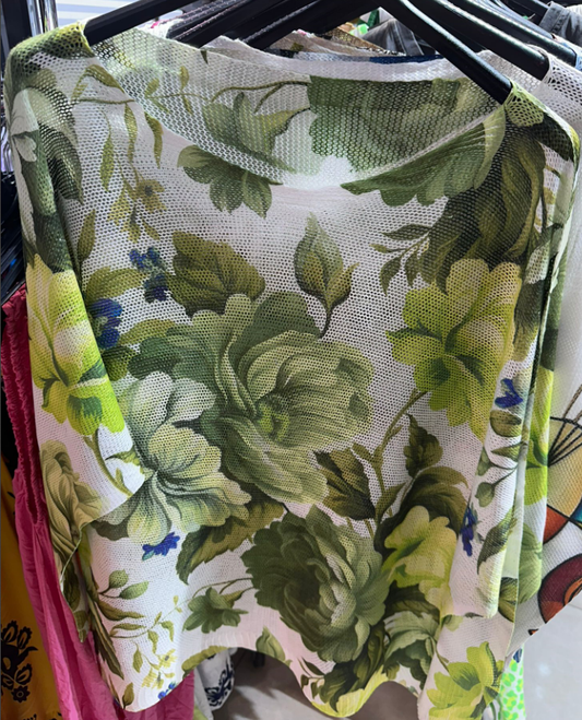 Olive Floral Italian Sweater