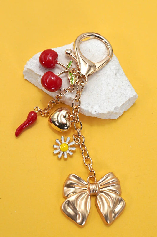Bag Charm - Cherry Bows
