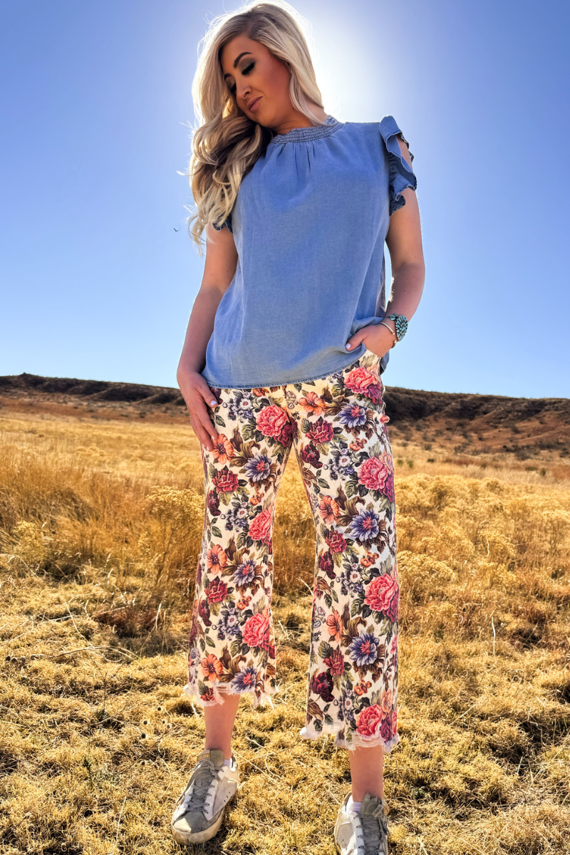 Vintage Floral Jeans