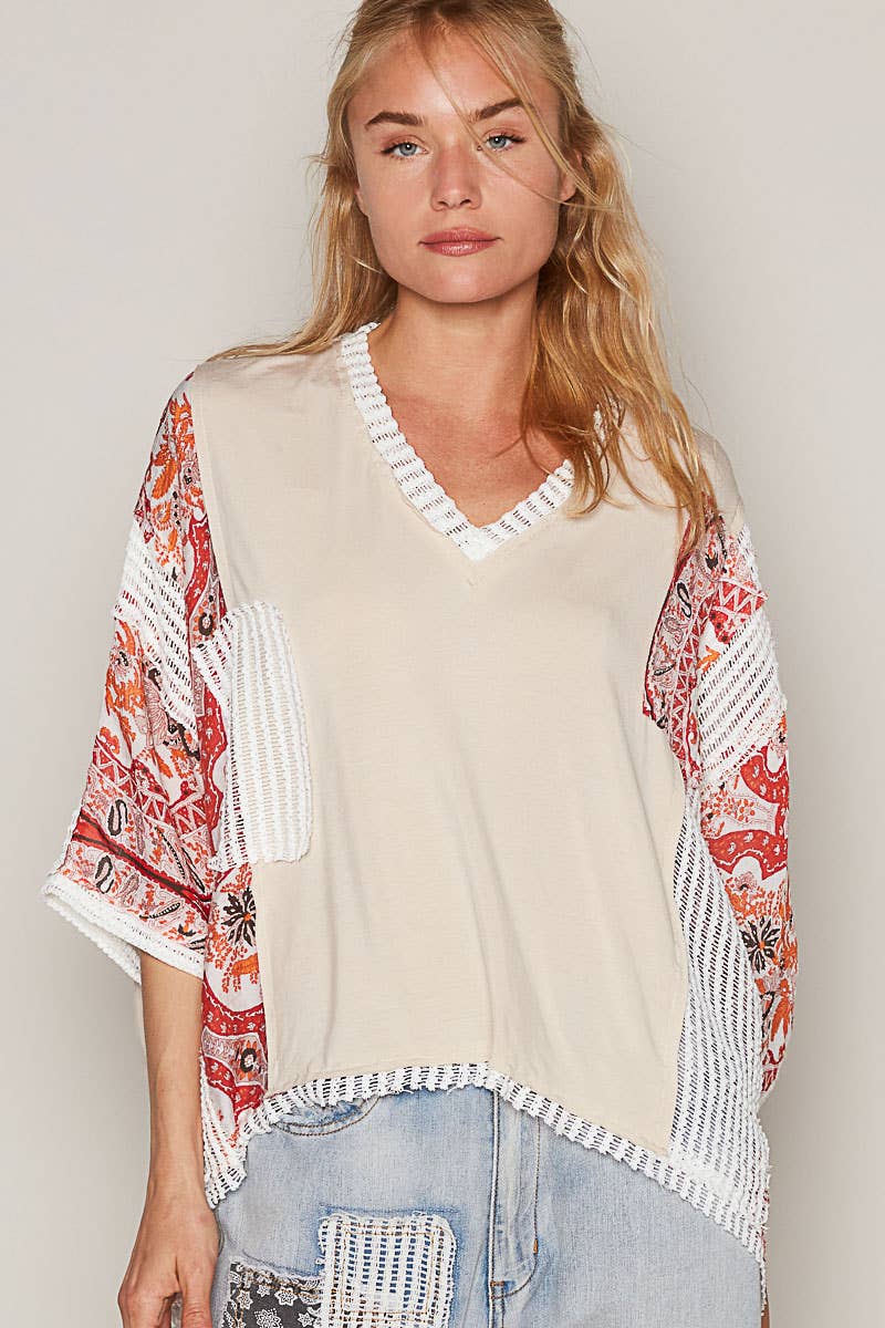 Frayed Edge Flowy Top