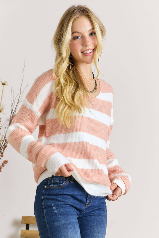 Pink Stripe Sweater