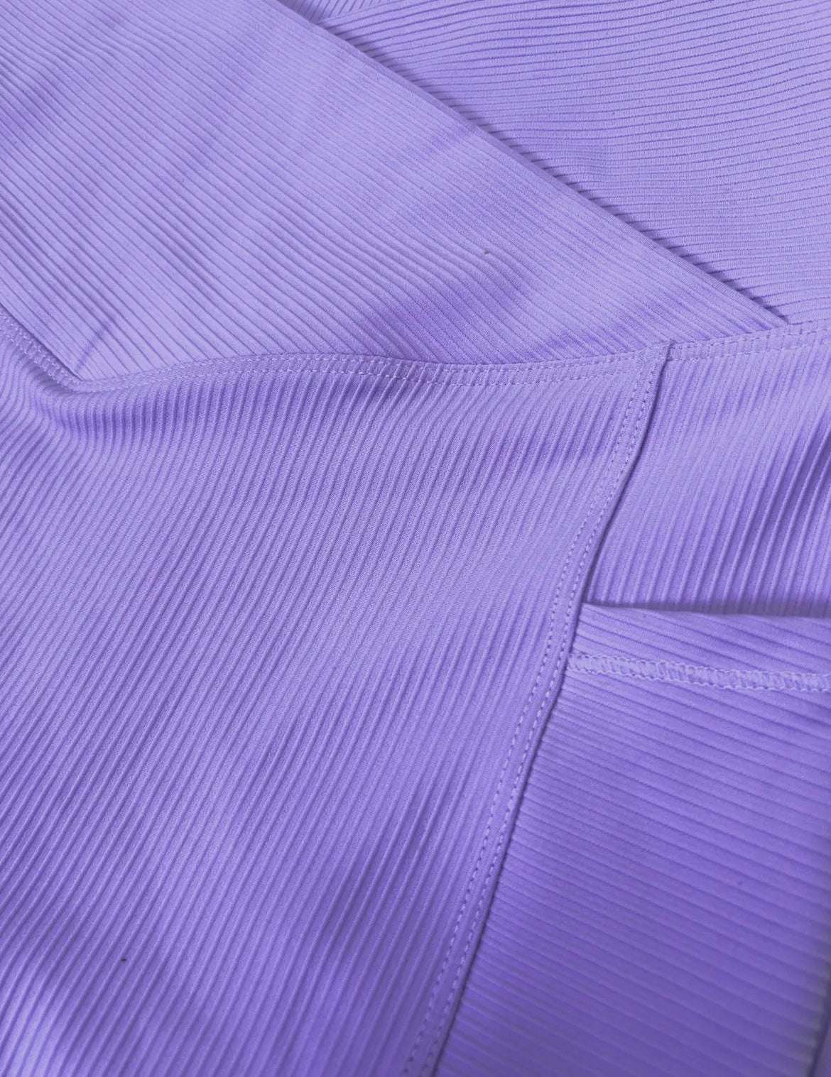 Close-up of a textured purple leggings