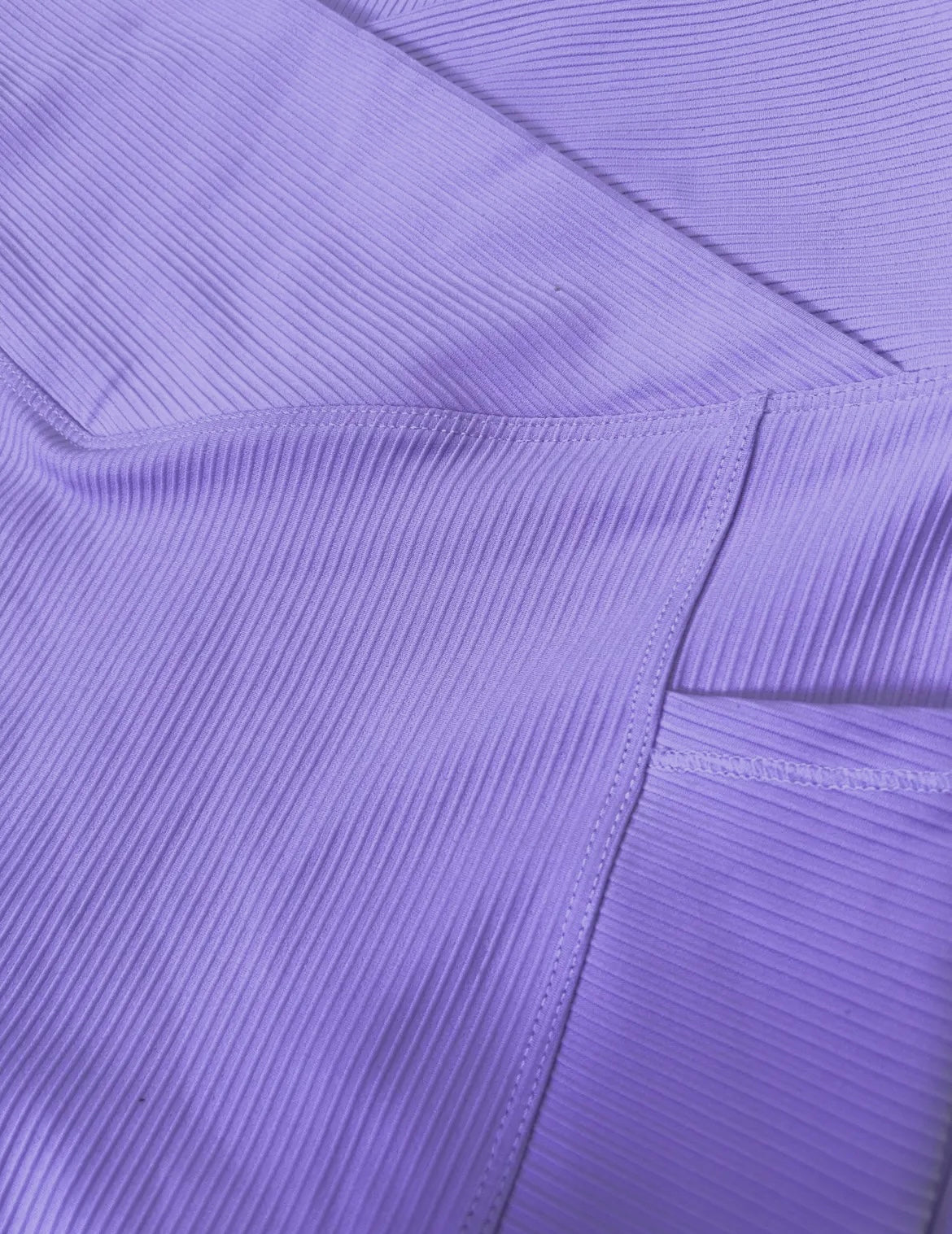 Purple Ribbed Leggings