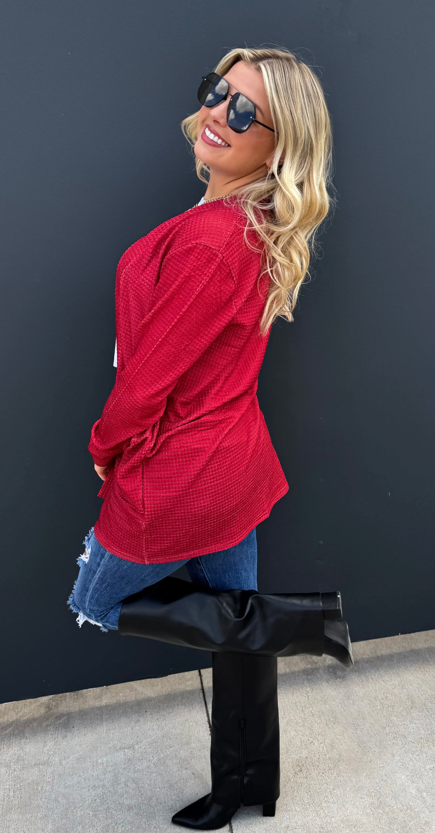 Red Lola Cardigan