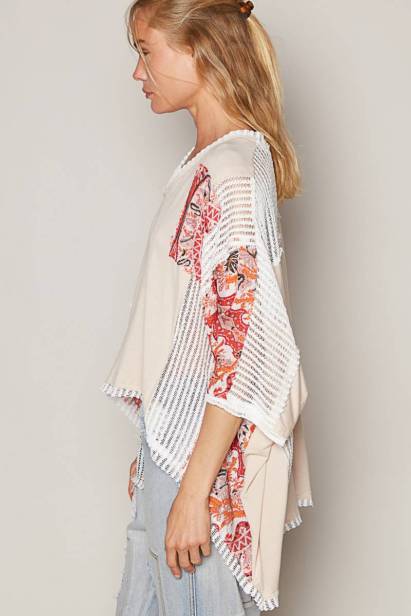 Frayed Edge Flowy Top