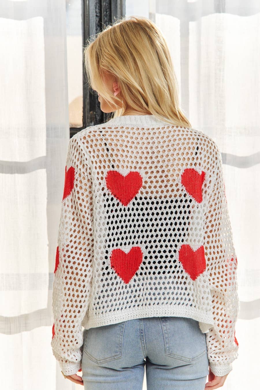 Heart Cardigan Sweater
