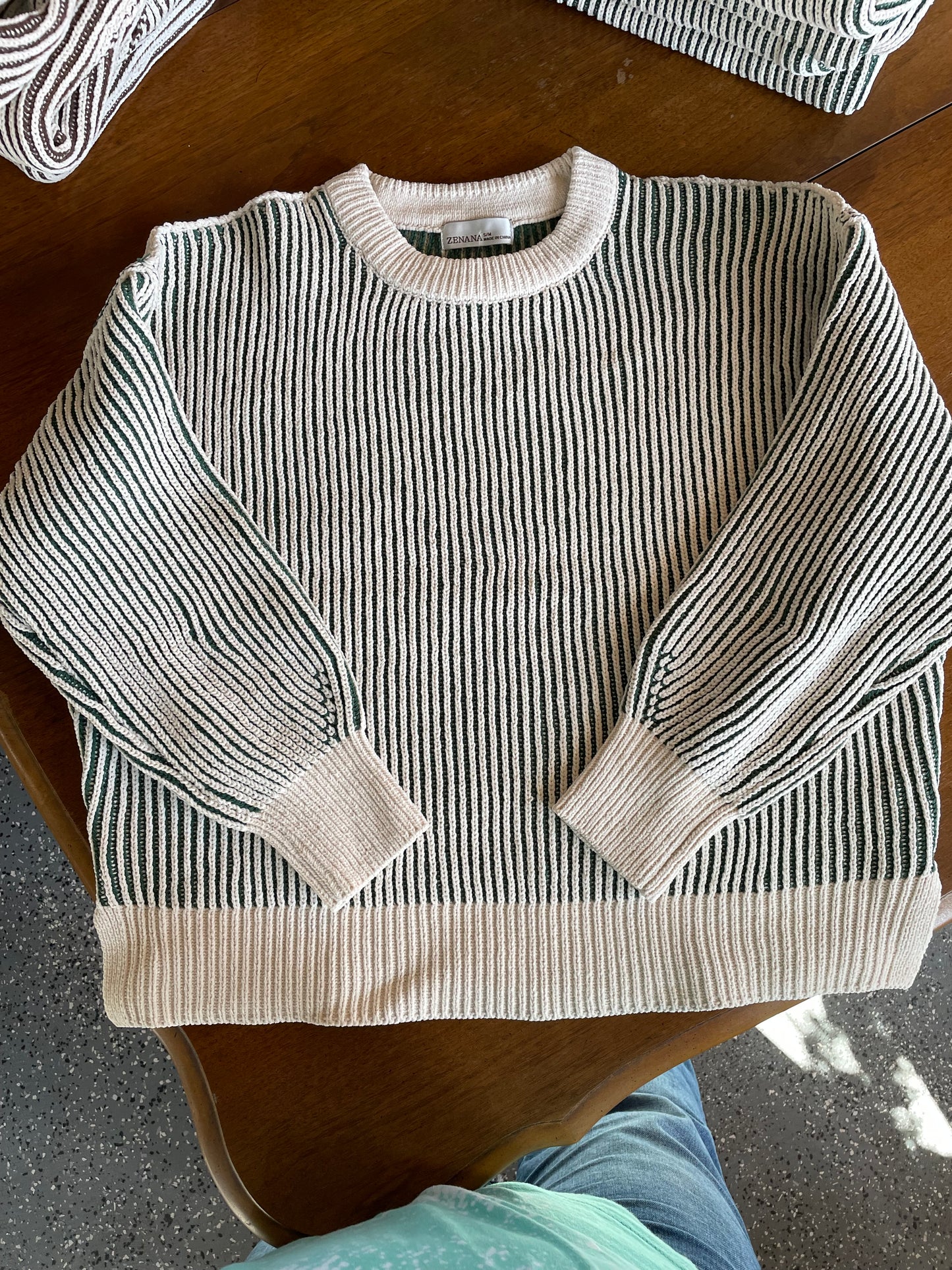 Striped Crewneck - Green