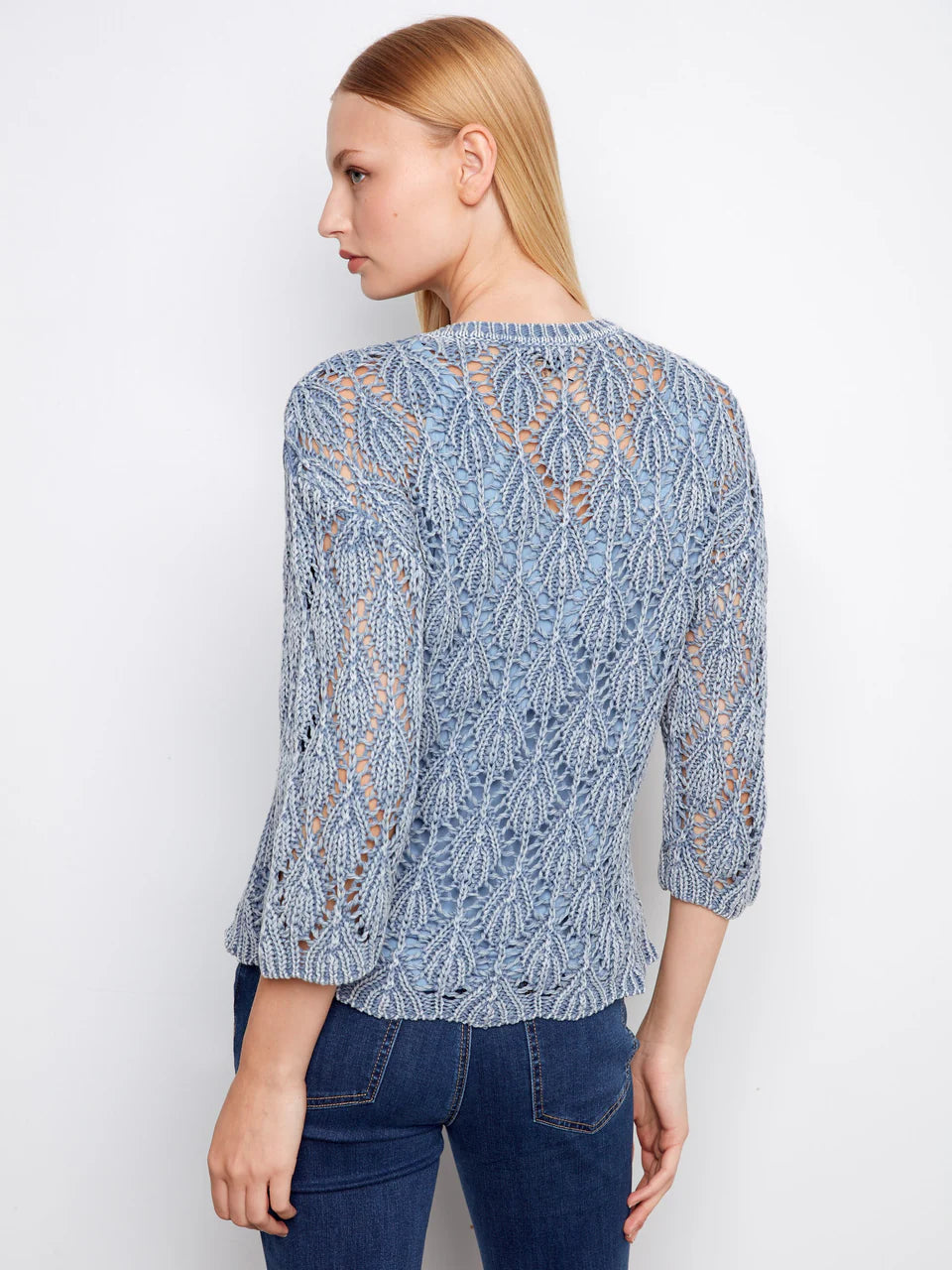 Crochet Crew Neck Sweater