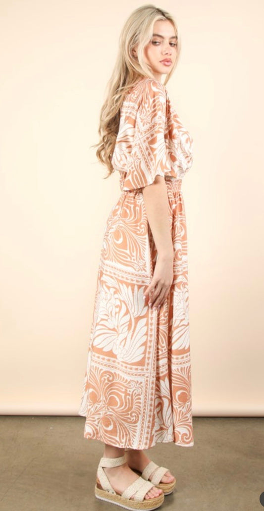 Patchwork Midi Dress