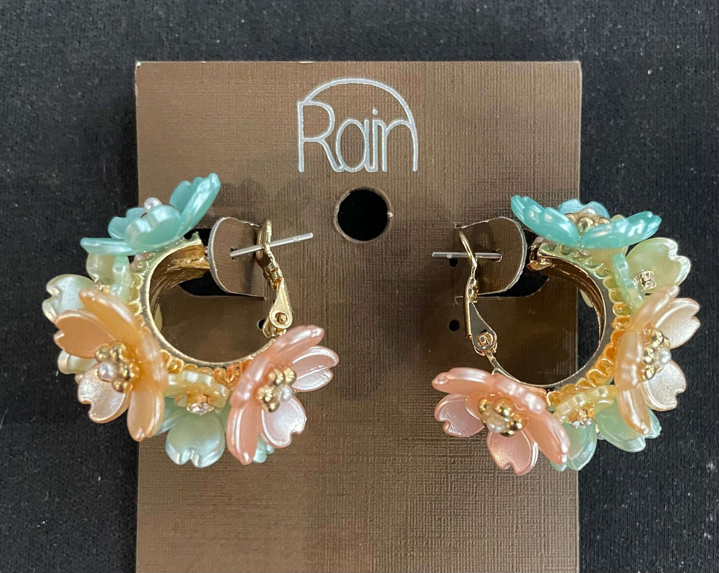 Multi Flower Bunch Hoop Earrings - Style Junkie Boutique