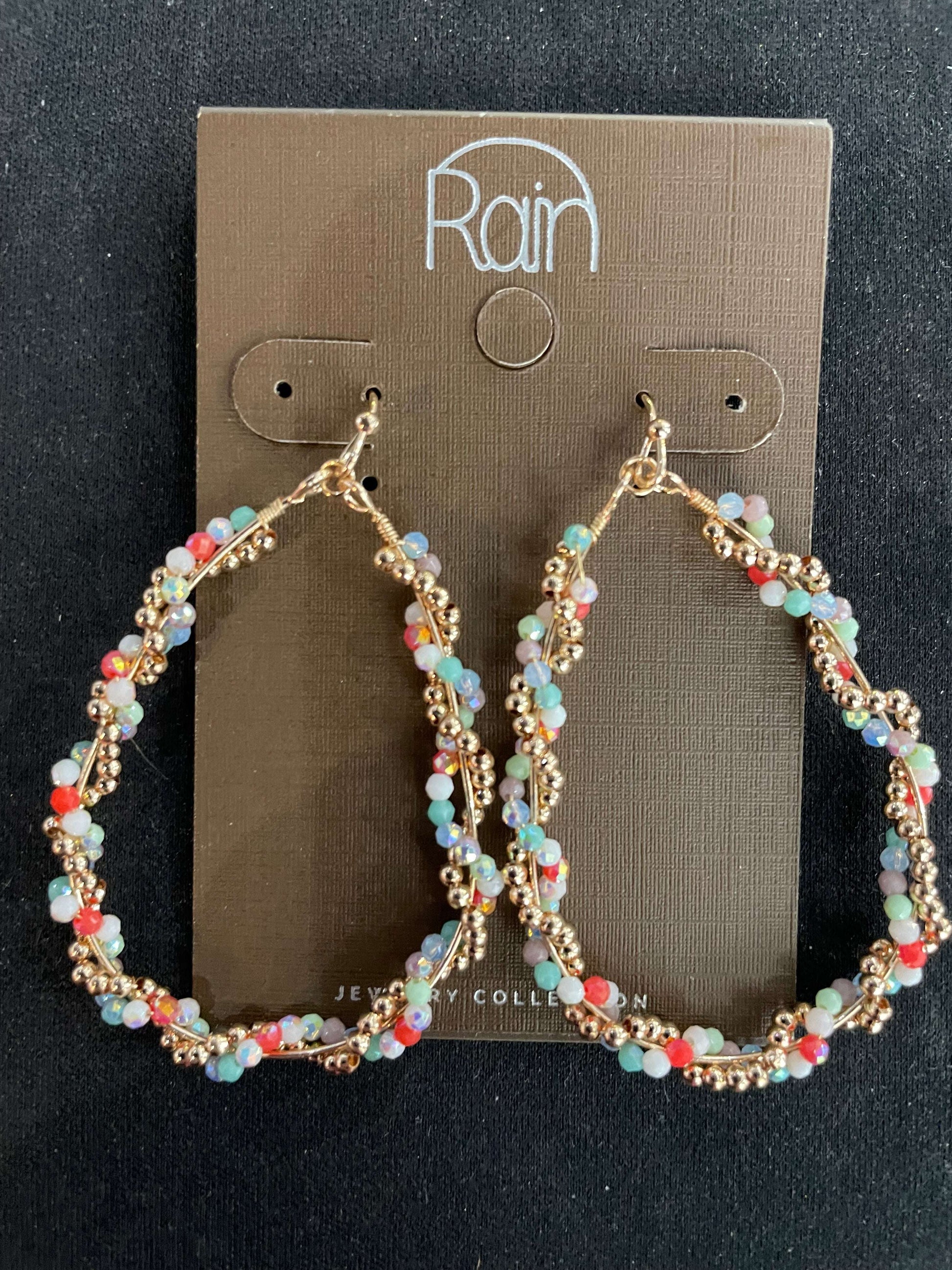 Bead Vine Wrapped Teardrop Earrings - Style Junkie Boutique