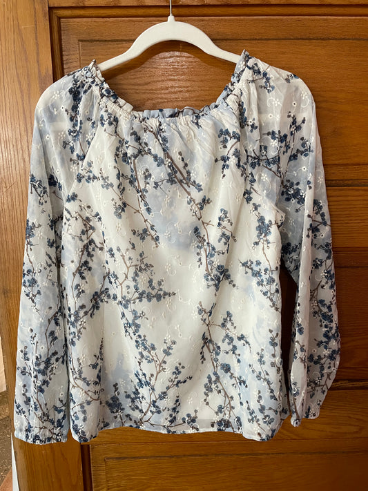 Floral Eyelet Blouse