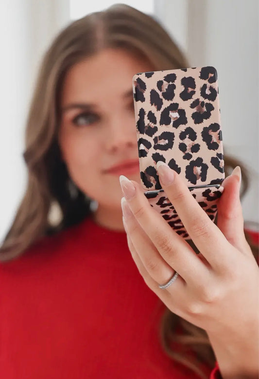 Compact Mirror - Leopard