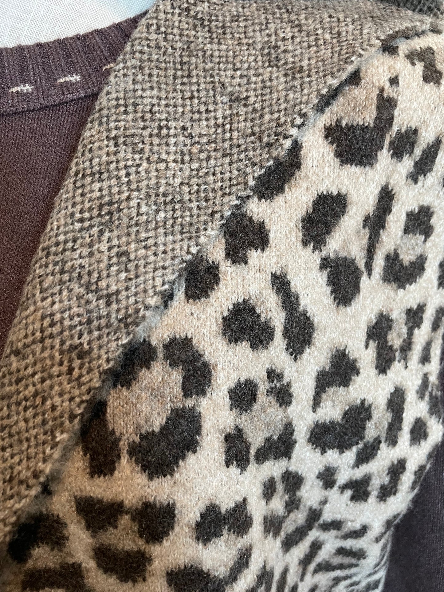 Leopard Cardigan Vest