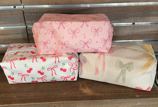 Trendy Bow Makeup Bag