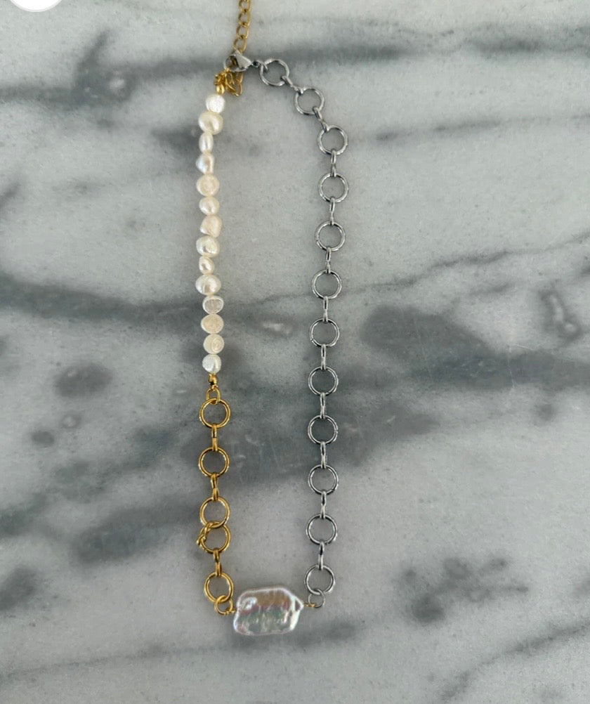 Katherine Gold & Silver Necklace - Style Junkie Boutique