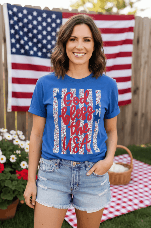 God Bless the USA Tee - Style Junkie Boutique 