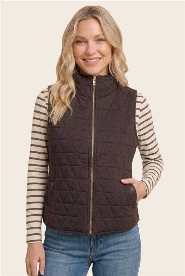 Chocolate Brown Quilted Vest