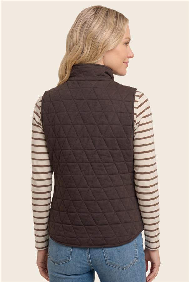 Chocolate Brown Quilted Vest