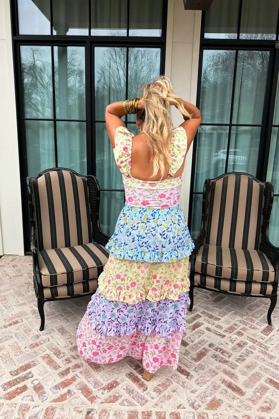 Floral Swimsuit with Skirt Set