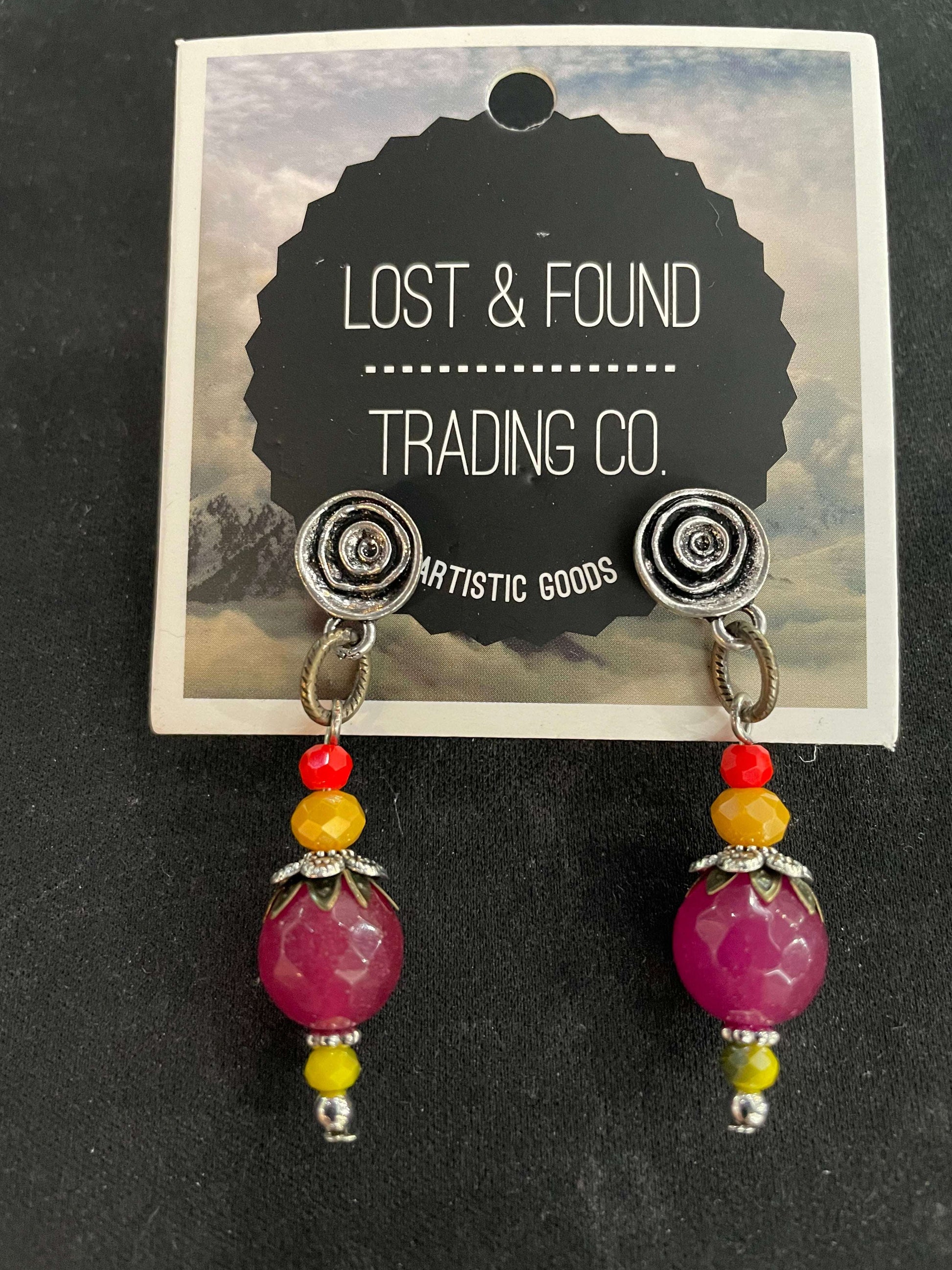 Beaded on Spiral Post Earring - Style Junkie Boutique