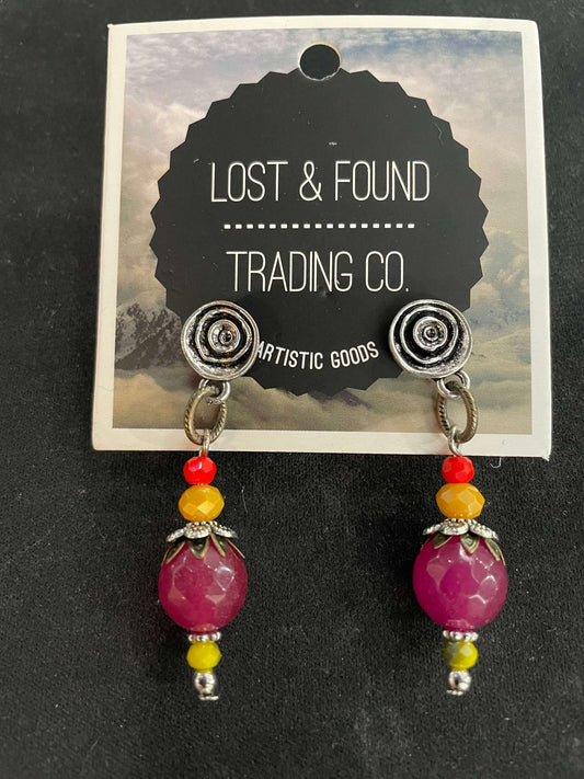 Beaded on Spiral Post Earring - Style Junkie Boutique