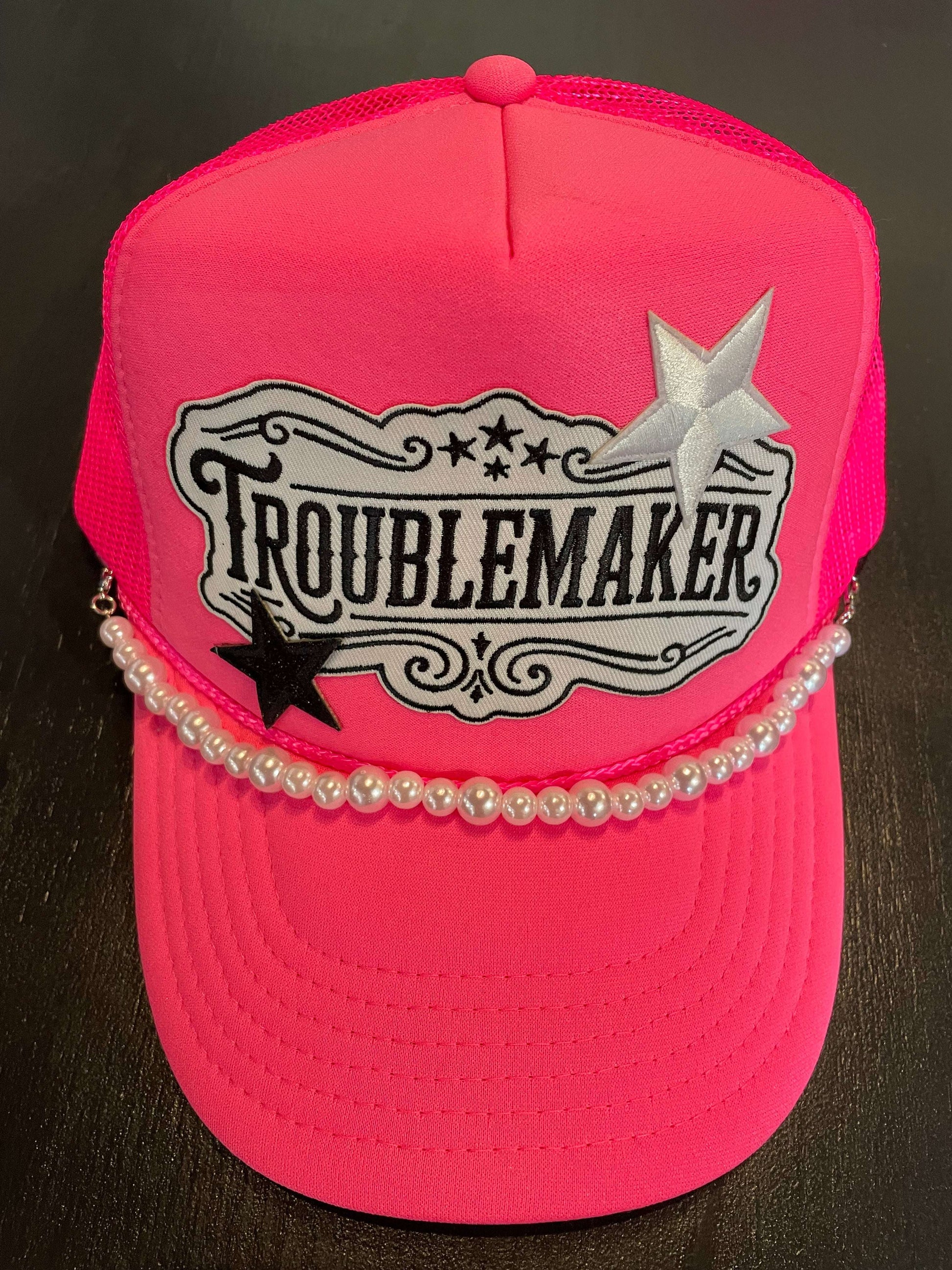 Troublemaker Trucker Hat - Style Junkie Boutique