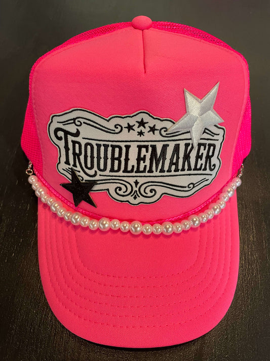 Troublemaker Trucker Hat - Style Junkie Boutique