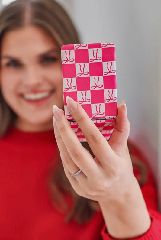 Compact Mirror - Twirls & Bows