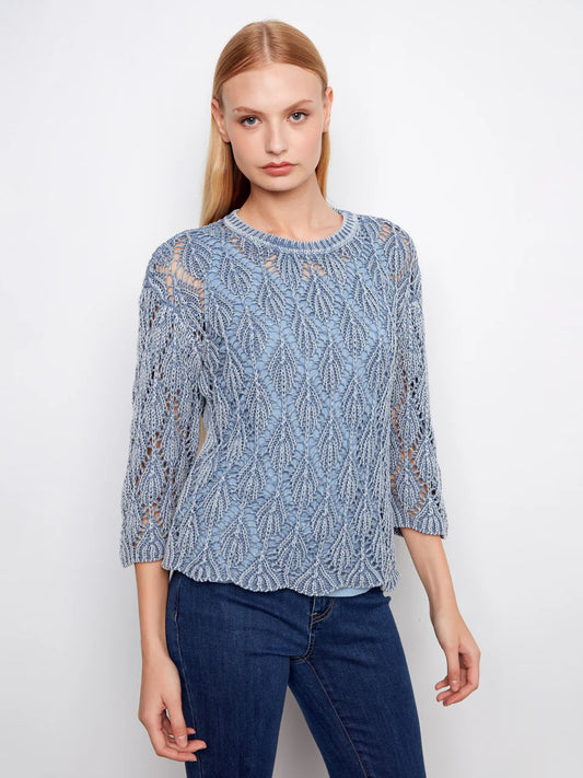 Crochet Crew Neck Sweater