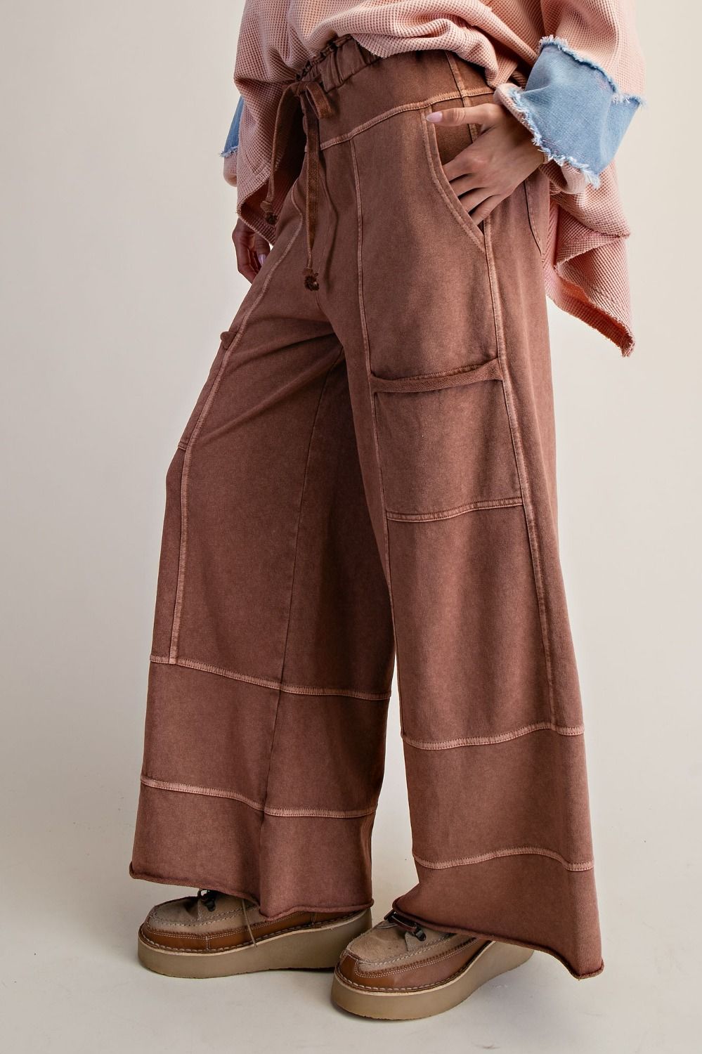 Mocha Mineral Wash Pants